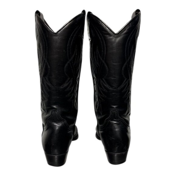 Vintage GUESS by George Marciano Black Cowboy Boots sz 5 1/2 - Picture 5 of 12